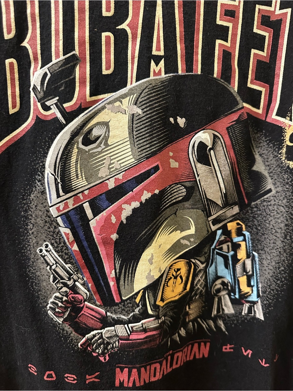 Funko Pop! Star Wars Boba Fett Graphic Tee - Black with Red & Gold Helmet